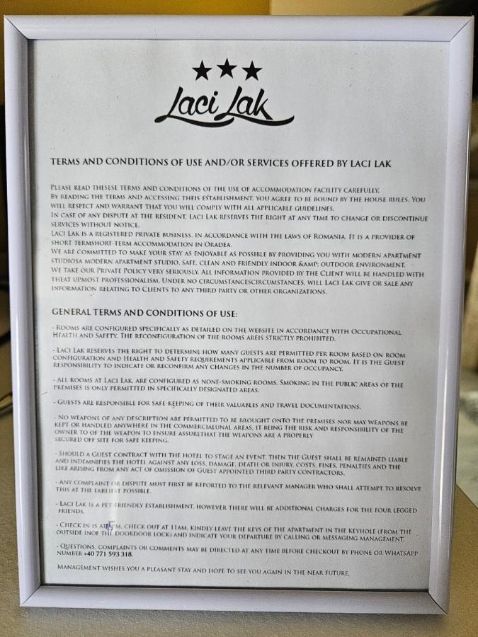 Laci Lak Premium Apartment Oradea Eksteriør bilde